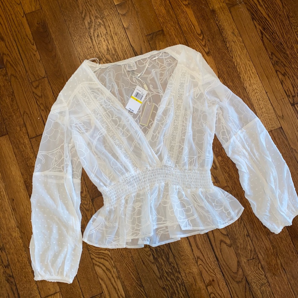 NWT Cupid lace long sleeve blouse